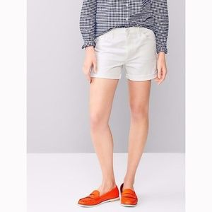 Gap 1969 Size 25/0 White Mid-rise Boyfriend Shorts
